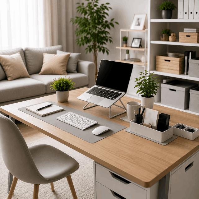 Escritorio para oficina y espacio de trabajo
